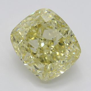 3.39 ct, Natural Fancy Yellow Even Color, VS2, Cushion cut Diamond (GIA Graded), Appraised Value: $73,200 