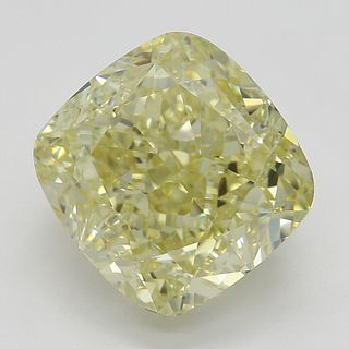 3.50 ct, Natural Fancy Yellow Even Color, VVS2, Cushion cut Diamond (GIA Graded), Appraised Value: $80,800 