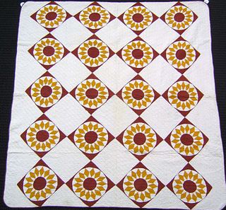 Pennsylvania applique quilt, late 19th c., with su