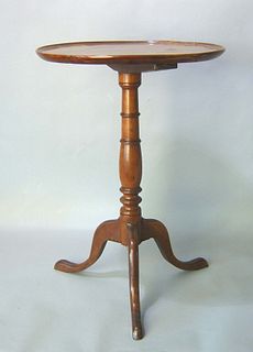 New England Queen Anne cherry candlestand, ca. 177
