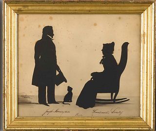 Auguste Edouart(American, 1789-1861), silhouette o