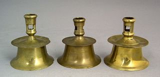 Three Spanish brass capstans, late 16th/early 17th