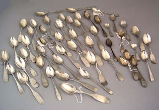 American silver spoons, late 18th/early 19th c., t