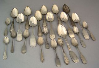 Philadelphia silver spoons, late 18th/early 19th c