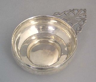 Philadelphia silver porringer, ca. 1740, bearing t