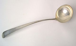Philadelphia silver ladle, ca. 1760, bearing the t