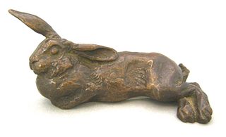Brenda Putnam(American, 1890-1975), bronze rabbit,