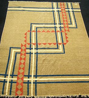 Roomsize jute rug, 8'10" x 11'6".