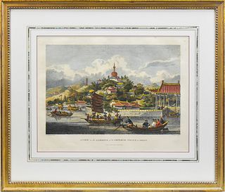 B.T. POUNCY "IMPERIAL PALACE GARDENS" HAND-COLORED ENGRAVING