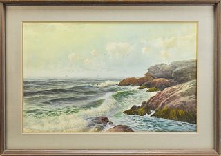 GEORGE HOWELL GAY SEASCAPE WATERCOLOR