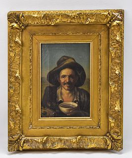 "BUST OF A PEASANT" OIL PAINTING AFTER PIO RICCI