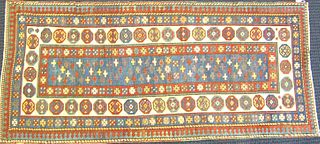 Talish throw rug, ca. 1900, with overall cross pat