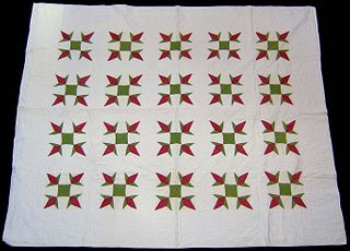 Pennsylvania applique quilt, late 19th c., with re