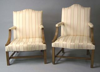 George III mahogany open armchair, ca. 1780, toget