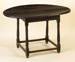 New England painted pine tavern table, ca. 1760, t