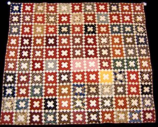 New York pieced friendship quilt, late 19th c., 84