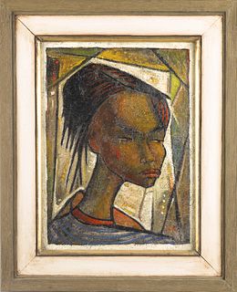 Angel Botello(Spanish, 1913-1986) - Oil on panel p