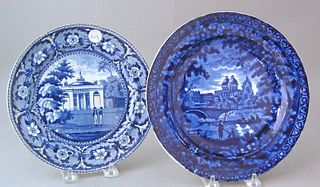 Historical blue plate with "State House" view andi