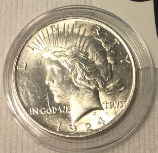 Outstanding U.S. 1924 Ms 64+ Silver Dollar