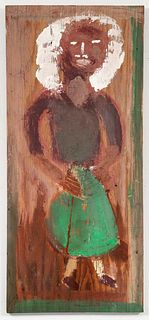 Jimmie Lee Sudduth oil mud Girl w Green Skirt