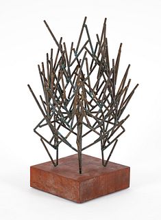 Glen Davis Welded Metal Abstract Sculpture 1979