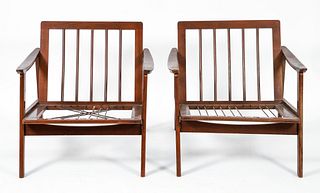 Pair of Mid 20th Century Walnut Chair Frames 