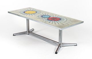 Juliette Belarti Style Tile Top Coffee Table 1960s