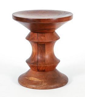 Charles and Ray Eames Time Life Turned Walnut Stool