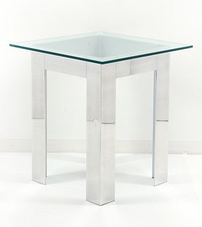 Francis J. Nowalk Steel and Glass Modern Table 