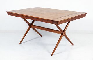 After T.H. Robsjohn Gibbings X Form Dining Table 