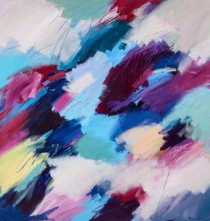Ron Romano acrylic painting Untitled Abstraction