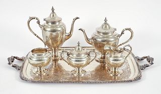 5 Pc Gorham Sterling Coffee and Tea Service 1953 and 1954