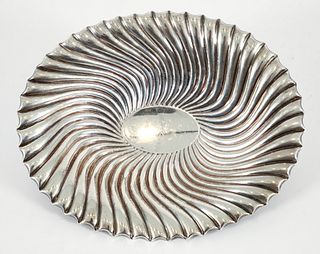 International Sterling Gadrooned Footed Dish 