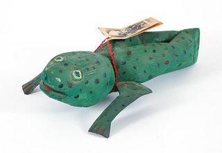 Jay Rogers Wood and Metal Sculpture Frog 