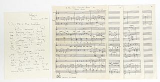 Fred Rogers 1951 Musical Score and Handwritten Letter