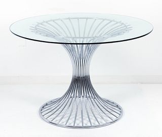Gastone Rinaldi for RIMA Chrome and Glass Table 