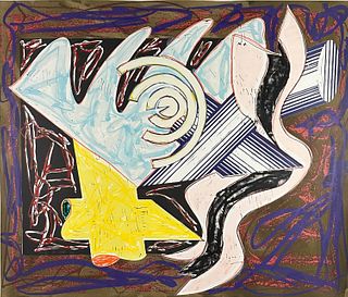 Frank Stella "A Hungry Cat Ate Up the Goat" Litho