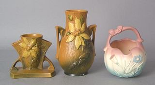 Two Roseville vases, #192-5 and #108-8, 8 1/2"(tal