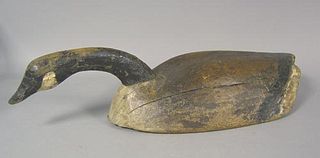 Carved and painted Canadian goose decoy, ca. 1900,