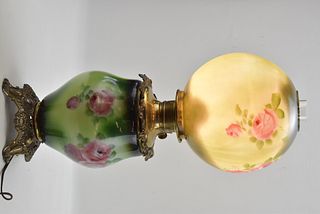 ANTIQUE VICTORIAN GONE WITH THE WIND PARLOR LAMP