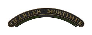 Nameplate CHARLES MORTIMER 4-4-0 GWR Badminton Class