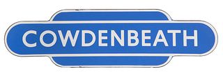 Totem COWDENBEATH RAILWAY Sign