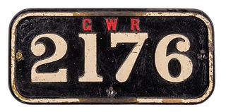 GWR Brass Cabside Numberplate 2176 ex PEMBRY 0-6-0