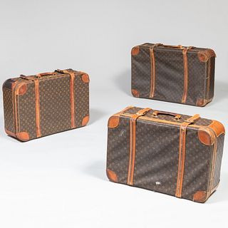 Set of Three Louis Vuitton Suitcases