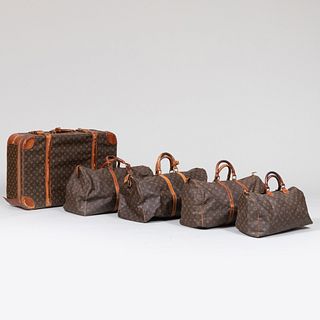 Group of Louis Vuitton Monogram Luggage and Accessories