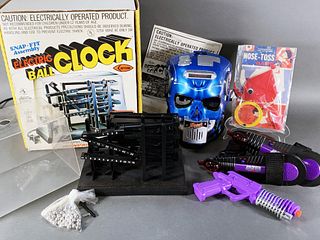 ELECTRIC BALL CLOCK, LASER TAG, AND RING TOSS GAME