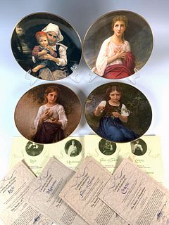 THE BEAUTY OF BOUGUEREAU COLLECTOR PLATES WITH COAS