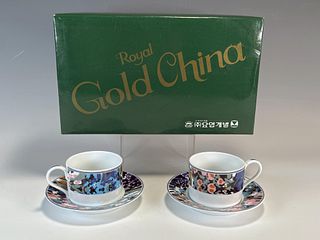 ROYAL GOLD CHINA TEA SET IN BOX