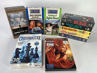 ASSORTED VHS MOVIES DVD & PC GAME DISNEY SOME SEALED