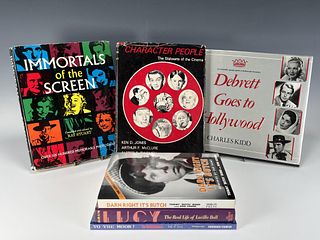 6 BOOKS ASSORTED VINTAGE MOVIES AND TELEVISION INCL. LUCILLE BALL, HONEYMOONERS, OUR GANG
